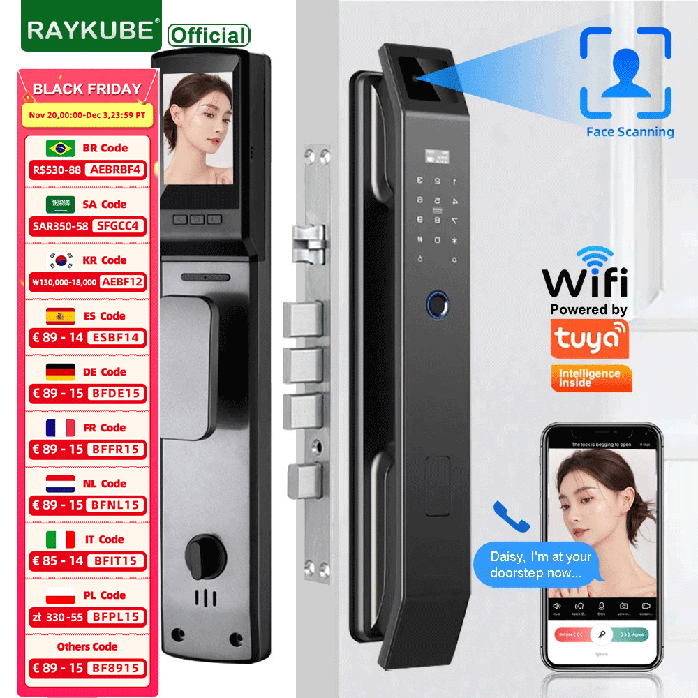 RAYKUBE DF14 Tuya WiFi 3D 얼굴 인 - Letter Opener Brass 리뷰 및 가격